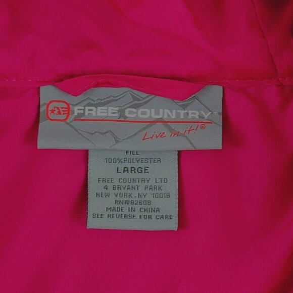 Free Country Women's Jacket with Hood Bright Pink Size Large JH1550 - Picture 5 of 5